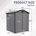 thumbnail image 5 of LiviNest Lockable Outdoor Storage Shed: 6x6 FT Resin Tool Shed with Floor & Windows - Secure All-Weather Garden Shed for Lawn Mowers & Bikes - Easy Assembly for Homeowners, 5 of 5