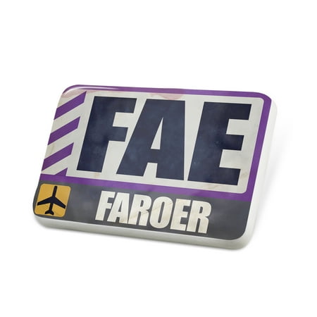 Porcelein Pin Airportcode FAE Faroer Lapel Badge – NEONBLOND