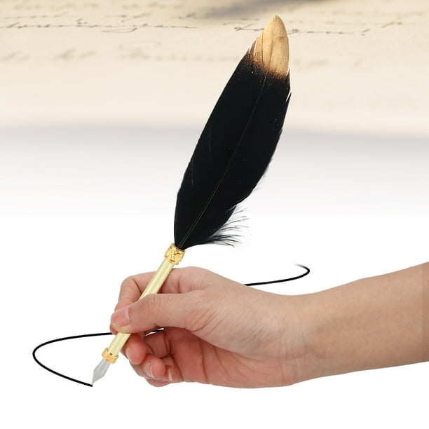Bolígrafo con Forma de Pluma Retro Clásico BuyWeek Kit de Bolígrafo Alta Capacidad