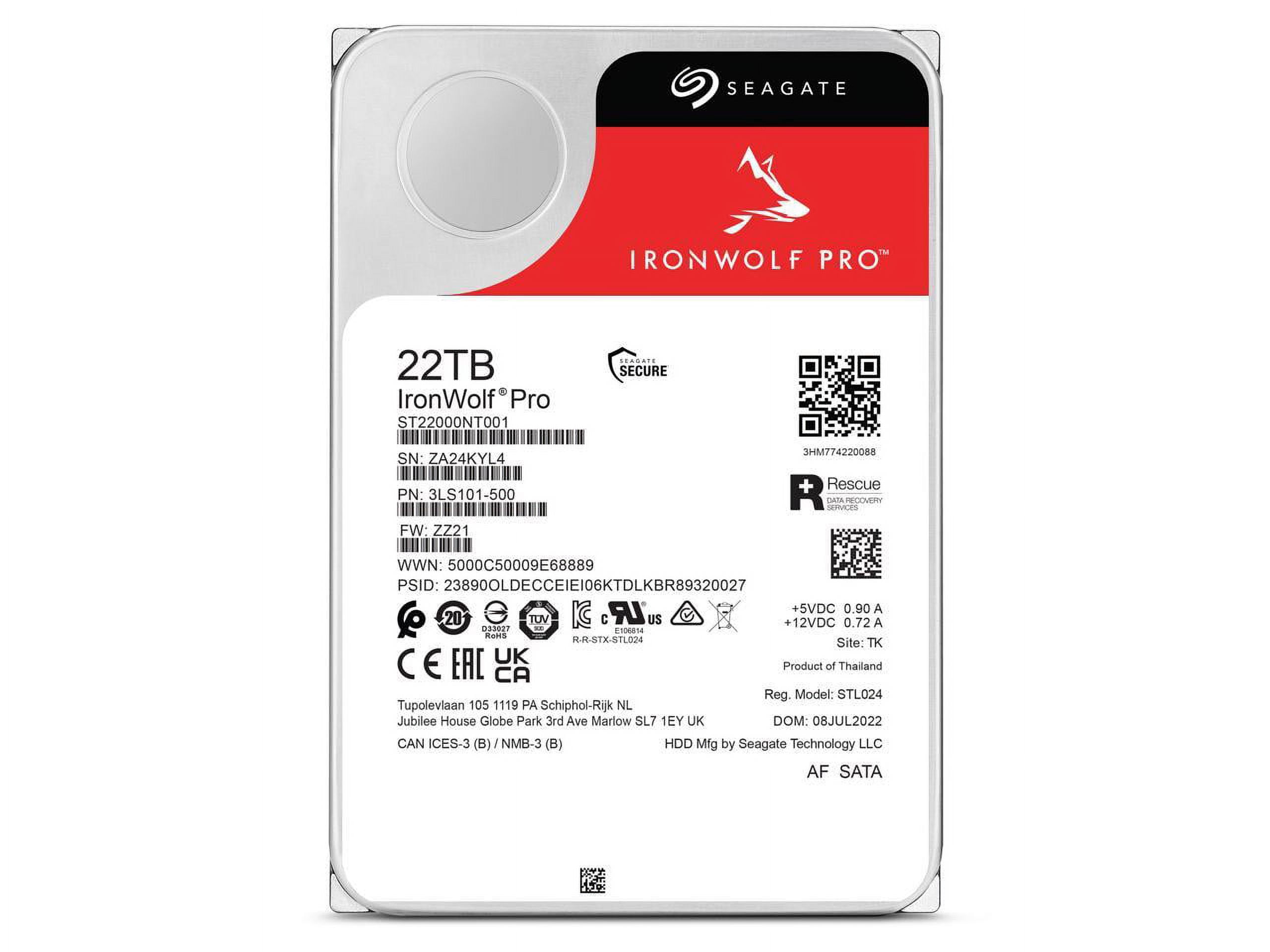 新品　Seagate IronWolf Pro 22TB HDD 7200RPM Seagate IronWolf Pro 22TB Enterprise NAS Internal Hard Drive