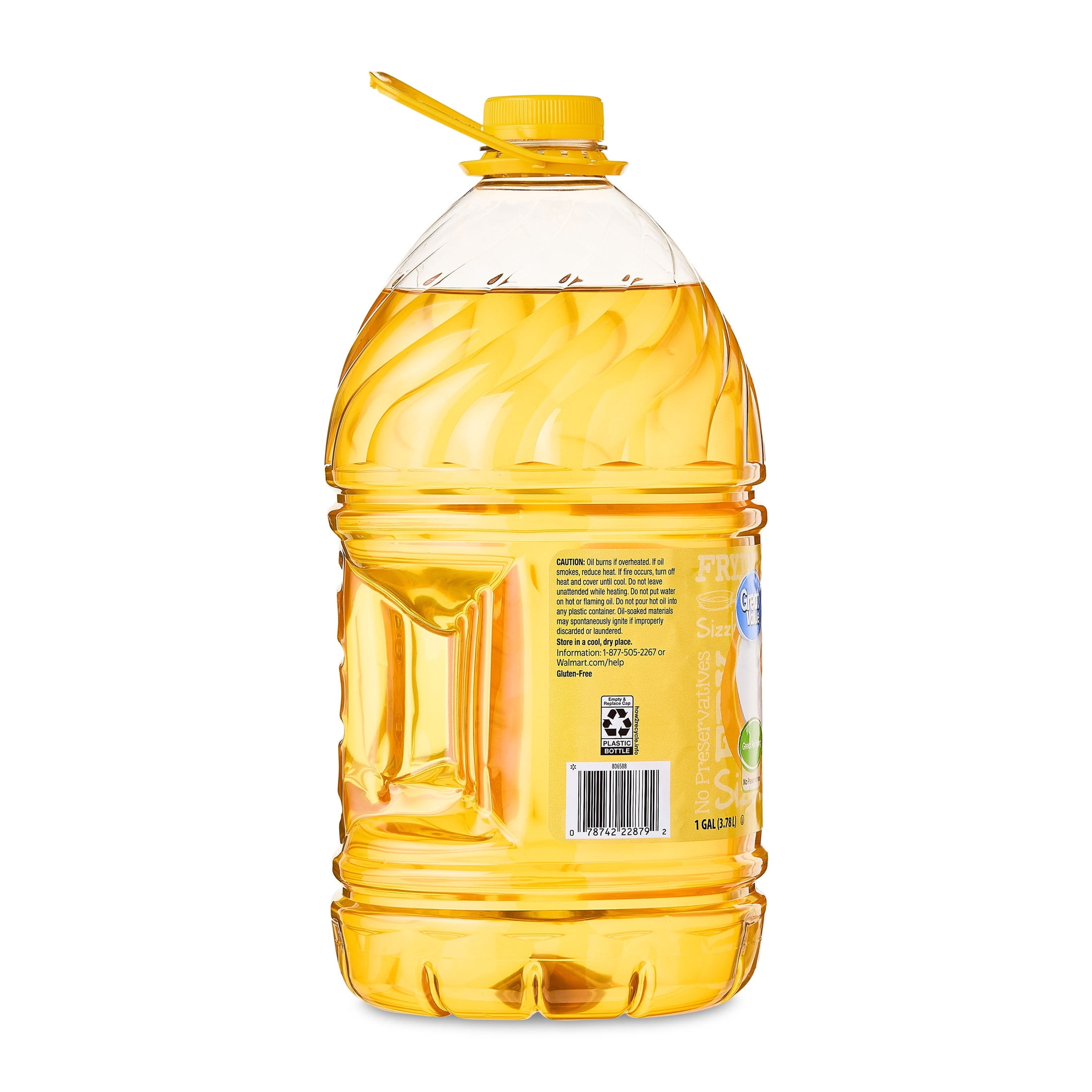 Great Value Corn Oil, Heart Healthy, Great for Frying, 1 Gallon Bottle