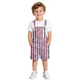 thumbnail image 3 of EliteGoogv Boys Girls Denim Romper Shorts Suspender Patriotic Novelty Print Casual Jumpsuit 4th of July Outfit Kids Short Kids Outfit 250th Independence Day 12-13 Years, 3 of 6