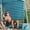 Turquoise, variant on AMMSUN Beach Cabana Sidewall Privacy Sunwall for AMMSUN 6.2'x6.2' Cabana Easy Set up,Blue Gradient