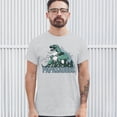 thumbnail image 3 of Tee Hunt Papasaurus T-Shirt Father's Day T-Rex Dinosaur Grandpa Funny Daddy Men's Tee, Ash Gray, Large, 3 of 5