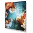 thumbnail image 2 of Designart "Aerial Perspective Rocky Beach in Blue and Orange IV" Coastal Canvas Wall Art - Coastal White Coastal Beach Living Room Canvas Art, 2 of 6