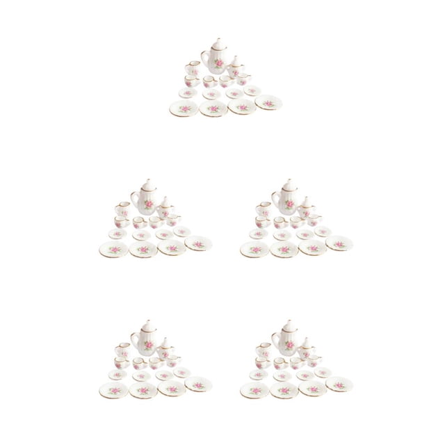 Mini juego de vajilla Vogacara cerámica 1/12 adorno de cocina