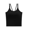 thumbnail image 2 of Blusa de poliéster para mujer, de moda, informal, de color liso, con tirantes, almohadillas para el pecho y la espalda, chalecos y tops moldeadores., 2 of 8