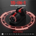 thumbnail image 3 of Yaheetech 52.5lb Adjustable Dumbbell Set with Anti-Slip Handle and Tray, Black, 3 of 8