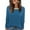 Blue, variant on Women T Shirt Round Nenk long Sleeve Casual Striped Print Tees Women Clothes Top Loose Fit