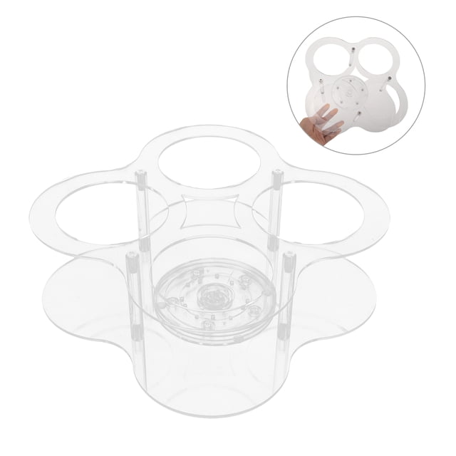 MOKKHNB Soporte Acrílico Para Jarabes Con Rotación 360 Grados Para Estación De Café Y Barra
