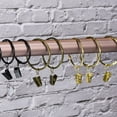 thumbnail image 5 of Unique Bargains Curtain Rings with Clips, 36pack Drapery Curtain Clip Rings, 1 Inch Curtain Clip Rings Hooks (Gold), 5 of 5