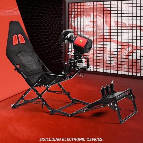 Supllueer Racing Simulator Cockpit x-shaped Belt Seat Foldable Fit for Logitech G923 G920 Fanatec Thrustmaster.Excluding electronic devices