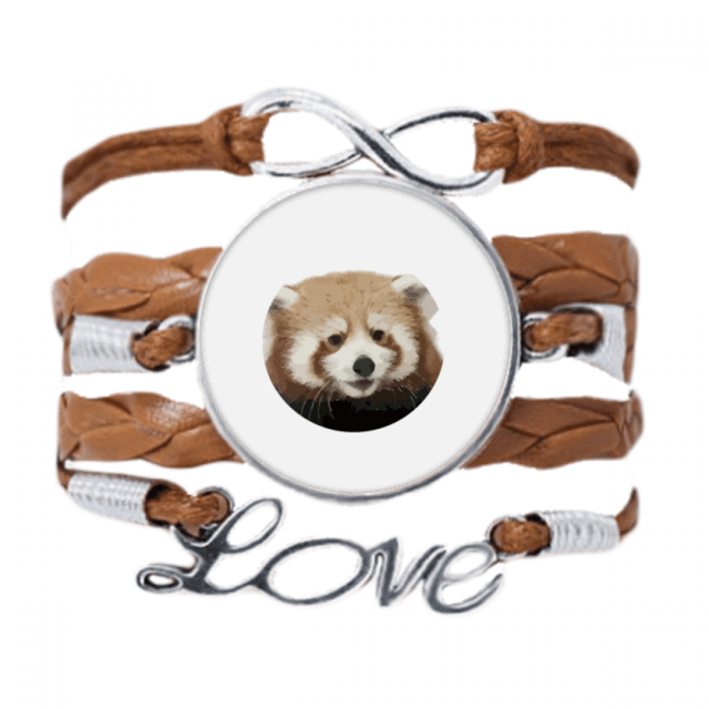 Gato almizclero de la jungla marrón. Pulsera de cuero Negro trenzado pulsera de cuerda de amor Unbranded M