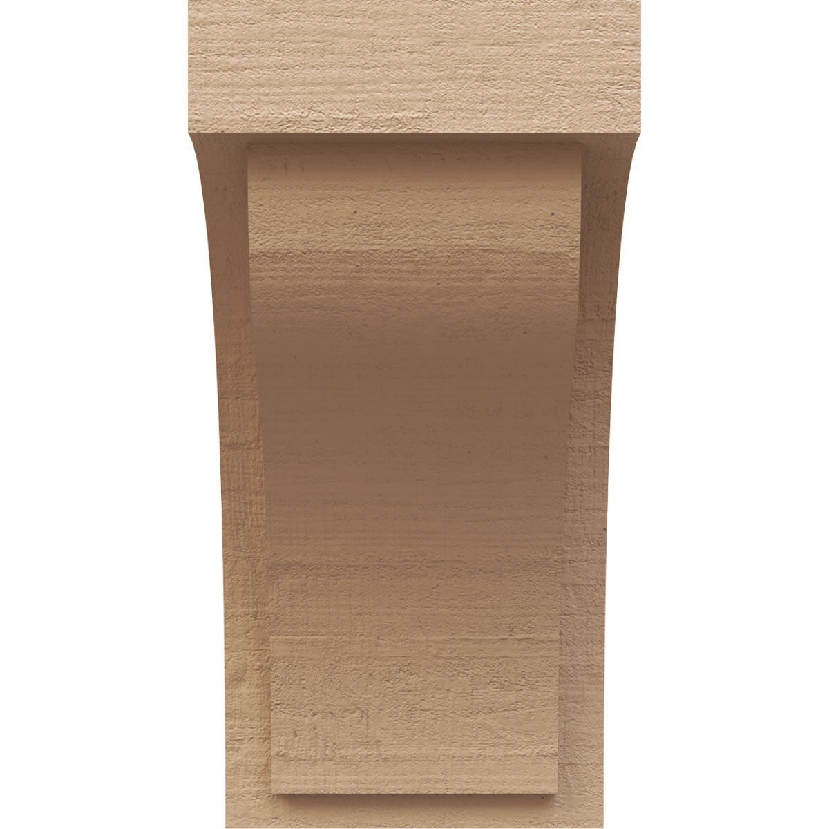 8"W x 8"D x 16"H Wide Helena Rough Cedar Woodgrain TimberThane Corbel, Primed Tan