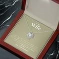 thumbnail image 5 of Forever Always - Gift To My Wife - Love Knot Necklace - White/Yellow Plated - Message Card & Gift Box, 5 of 5
