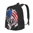 thumbnail image 1 of Fotbe Largemouth Bass Fish in USA Pattern Student Backpack –School backpack Large Capacity Durable and Ergonomic Backpack with Laptop Compartment and Multiple Pockets, 1 of 6