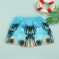 thumbnail image 4 of FNNMNNR Children‘s Casual Beach Shorts Summer Boys Fashion Printing Drawstring Waist Swim Trunks, 4 of 7