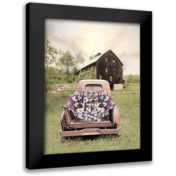 Deiter, Lori 12x14 Black Modern Framed Museum Art Print Titled - Petunia Truck