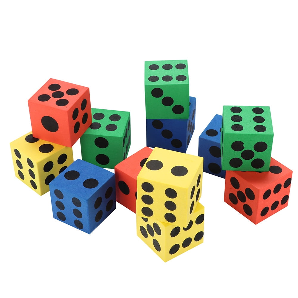 Details about   12Pcs Kids Eva Foam Dice Six Sided Spot Dice Kid Game Soft Learn Play Blocks Toy