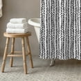 thumbnail image 3 of Creative Products Black And White Herringbone Pattern 71x74 Shower Curtain, 3 of 7