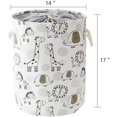 thumbnail image 5 of INough Baby Laundry Basket Baby Hamper Kids Laundry Basket, Toy Baskets Nursery Hamper for Boys, Kids Storage Basket Safari Nursery Decor Baby Clothes Hamper with Drawstring Closure(Giraffe), 5 of 9