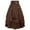 Brown, variant on Women Goth Steampunk Skirts High Waist Buckle Gothic Midi A-Line Skirt Darkness Halloween Long Skirt S