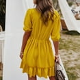 thumbnail image 2 of Eashery Dresses for Women Elegant New Fashion Plus Size Dress Womens Dresses Midi Yellow X-Large, 2 of 3