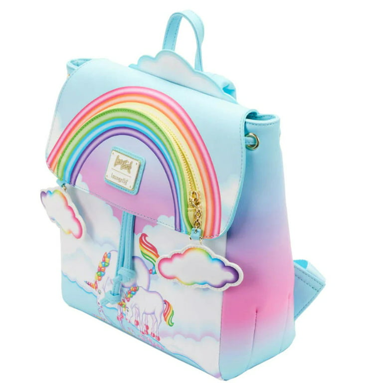 Justice Unicorn Mini Backpack - Girls Clear Holographic Travel Daypack–