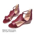 thumbnail image 5 of huanledash Women Ankle Strap Open Toe T-Strap Wedge Sandals Walking Shoes Footwear for Daily Wear, 5 of 8
