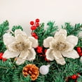 thumbnail image 5 of Honeeladyy Christmas Artificial Flowers, 6.3'' Christmas Poinsettia Flower for Tree Christmas, Poinsettia Flower,Easy to Hang Christmas Artificial Flowers for Christmas Picks (White), 5 of 5