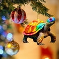 thumbnail image 2 of Colorful Geometric Turtle Christmas Ornament, Unique Festive Hanging Decor for Animal Lovers and Holiday Season Decorations - A, 2 of 7