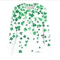 thumbnail image 5 of Babysbule 3/4 Sleeve St. Patrick's Day Printed Thin Button-Down V-neck Blouse & Top, Women's, 5 of 8
