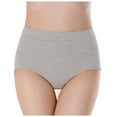 thumbnail image 3 of HUPOM Cotton Seamless Underwear Women Underwear For Women High Waist Leisure None Elastic Waist Gray XL, 3 of 4