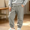 thumbnail image 5 of THJRPQJFD Kids Boys Cotton Active Jogger Pants Elastic Waist Athletic Joggers Classic Plain Sweatpants Casual Jogging Bottoms Track Pant Preppy Clothes, 5 of 5
