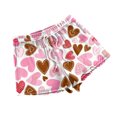 thumbnail image 2 of Womens Pajama Shorts Heart Print Flannel Bottoms Drawstring Waist Lounge Casual Comfy Spring Sleep Shorts 2025 L Polyester, 2 of 4
