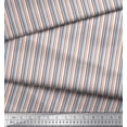 thumbnail image 2 of Soimoi Orange Moss Georgette Fabric Colorful Vertical Stripe Decor Fabric Printed Yard 42 Inch Wide, 2 of 3