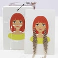 thumbnail image 4 of 6*9cm 50pc beauty head jewelry package card paper necklace earring display tag card longer earring holder card jewelry package orangelongcurlyhair 50card, 4 of 5