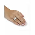 thumbnail image 3 of PalmBeach Jewelry 3.01 TCW Marquise-Cut and Pave White Cubic Zirconia 2-Piece Bridal Wedding Ring Set in 14k Gold-Platinum or Platinum-Plated Sterling Silver, 3 of 5