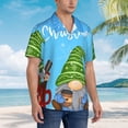 thumbnail image 3 of Sikiie Merry Christmas Gnome Print Men's Hawaiian Shirt, Summer Beach Button Pocket Short Sleeve T-Shirt,Medium, 3 of 7