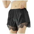 thumbnail image 3 of JFOPQVSM Satin Silk Shorts for Women Lace Floral Shorts Half Slip Pajama Bottoms Comfy Elastic Pettipants, 3 of 6