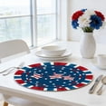 thumbnail image 4 of OAVQHLG3B American Flag Vases Flowers 4th of July Round Placemats Set of 4, 14 Inch Patriotic Memorial Day Round Table Mats for Dining Decoration, 4 of 6