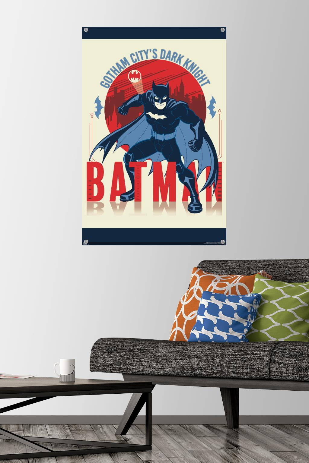 DC Comics Batman - Gotham City's Dark Knight Wall Poster with Pushpins, 22.375" x 34"