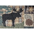 thumbnail image 4 of De Leon Collections 63796 Grand Bear Lodge Woodland Forest Outdoor Nature Patchwork 60 x 50 Decorative Quilt Throw Blanket, 4 of 6