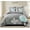 Gray, variant on Dinjoy Comforter Set Bed in a Bag Bedding Set Yellow Black Floral Queen Size 7 Pieces 90"x90"
