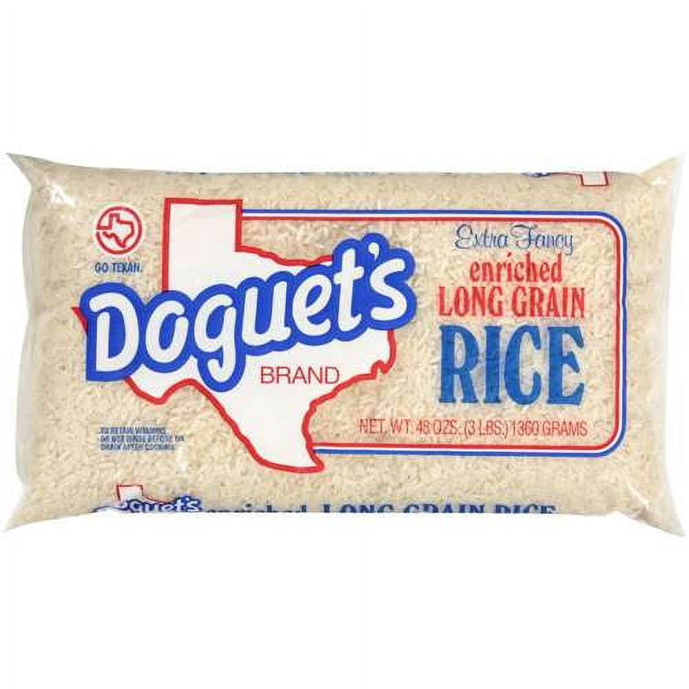 (3 pack) Doguet's Extra Fancy Enriched Long Grain Rice, 48 oz