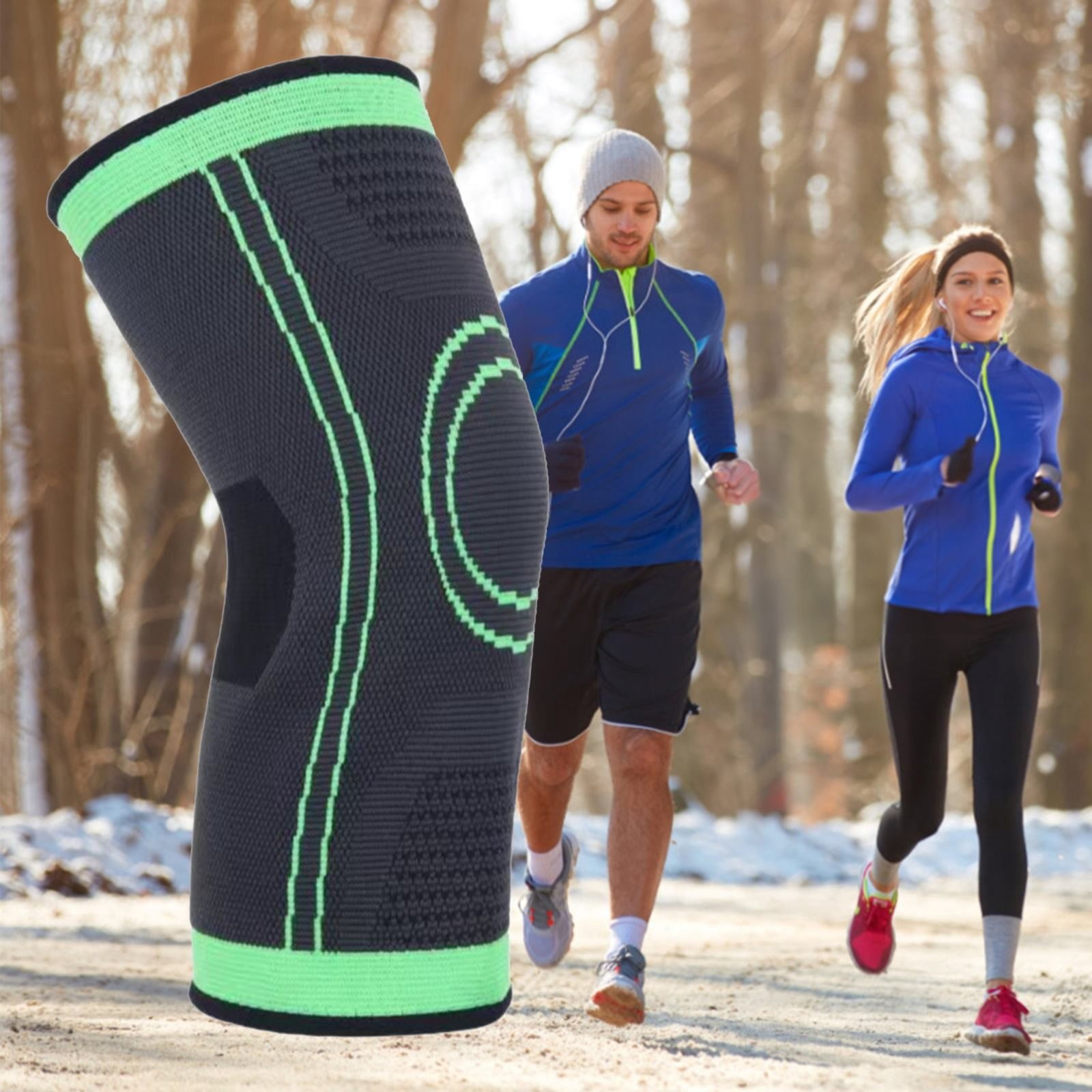 LHWEN Knee Braces Compression Sleeves Men Women Meniscus Tear Support Running Joint Recovery Sports Workout Breathable Lightweight Pad Fitness Hiking
