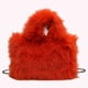 thumbnail image 3 of Bolso Cruzado Con Cadena para Mujer Bolso Mano Informal Y Esponjoso Bolso Suave para Citas Diarias (naranja), 3 of 9
