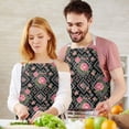 thumbnail image 3 of Pioneer Flower Floral Print Pattern Apron for Women and Men, Cotton Linen Waterproof with Pockets, Adjustable, 33x27 Inch for Kitchen, Gardening, BBQ, Salon, 3 of 6