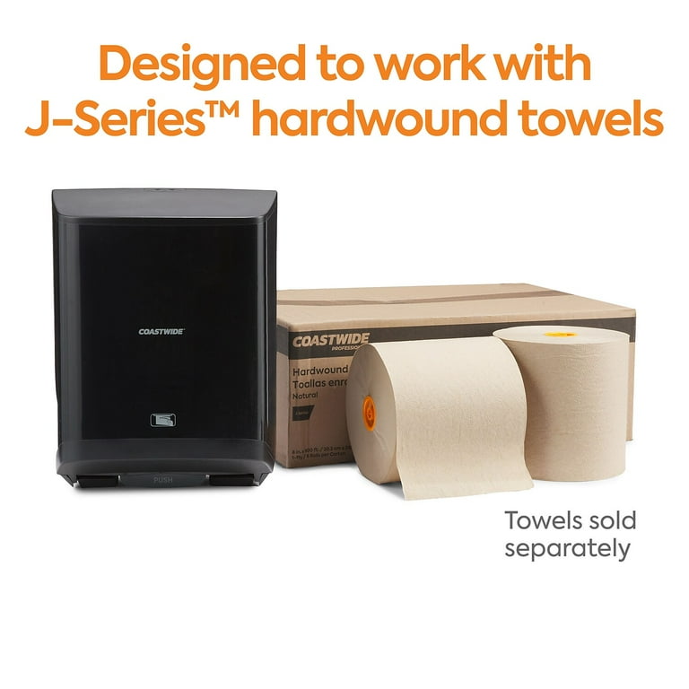 J-Series Automatic Touchless Hardwound Paper Towel Dispenser, 12.32 x 9.34 x 16.67, Black J-Series Automatic Touchless Hardwound Paper Towel Dispenser, 12.32 x 9.34 x 16.67, Black