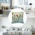 thumbnail image 5 of Acheng Vintage Wood Birds Throw Pillow Covers Colorful Line of Birds Cardinal Bird Robin Birds Pillowcase Home Decor Cushion Cover for Sofa Couch Bedroom,Set of 2 White(Two  Sides Print) 22x22in, 5 of 7